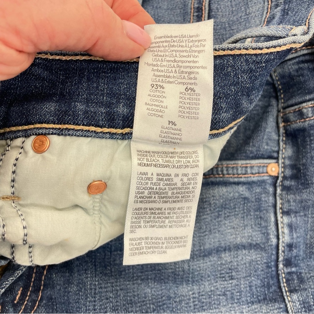 MOTHER The Insider Crop Step Fray Jeans 25 Blue - Picture 9 of 16